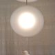 Suspension with three opaline lampshades - mid 20th century.