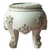 Tabouret, porte-plante en bois massif avec motifs de palmettes style Louis XV