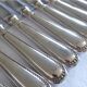 12 sfam dessert knives silver metal 21 cm