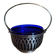 50s sugar bowl in glass and silver metal