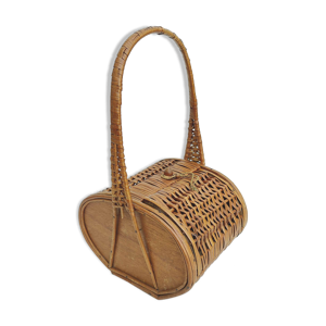 Valisette sac à main en rotin