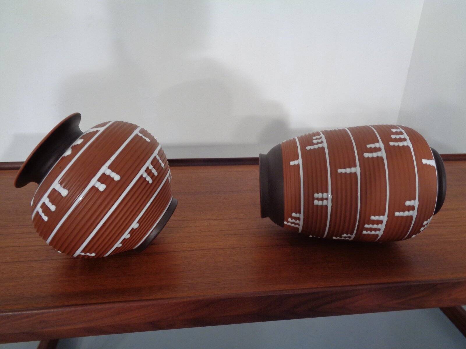 German ceramic vase, 1960s, set of 2