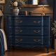 Louis XV style solid wood chest of drawers