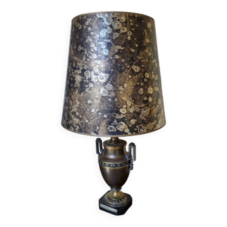 Lampe ancienne empire fin XIXe bonze