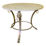 Coffee table with marble top from the 1950s/60s