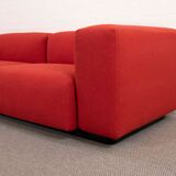 Vitra modular soft 5-seat sofa by Jasper Morrison in red Fabric