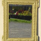 Antique wooden mirror with gilded stucco 65x83cm