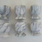 Lot of 6 cockroaches in white marble and gray 80s