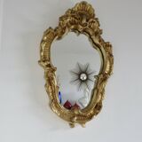 Baroque style wall mirror, in gilded resin, 1960/70