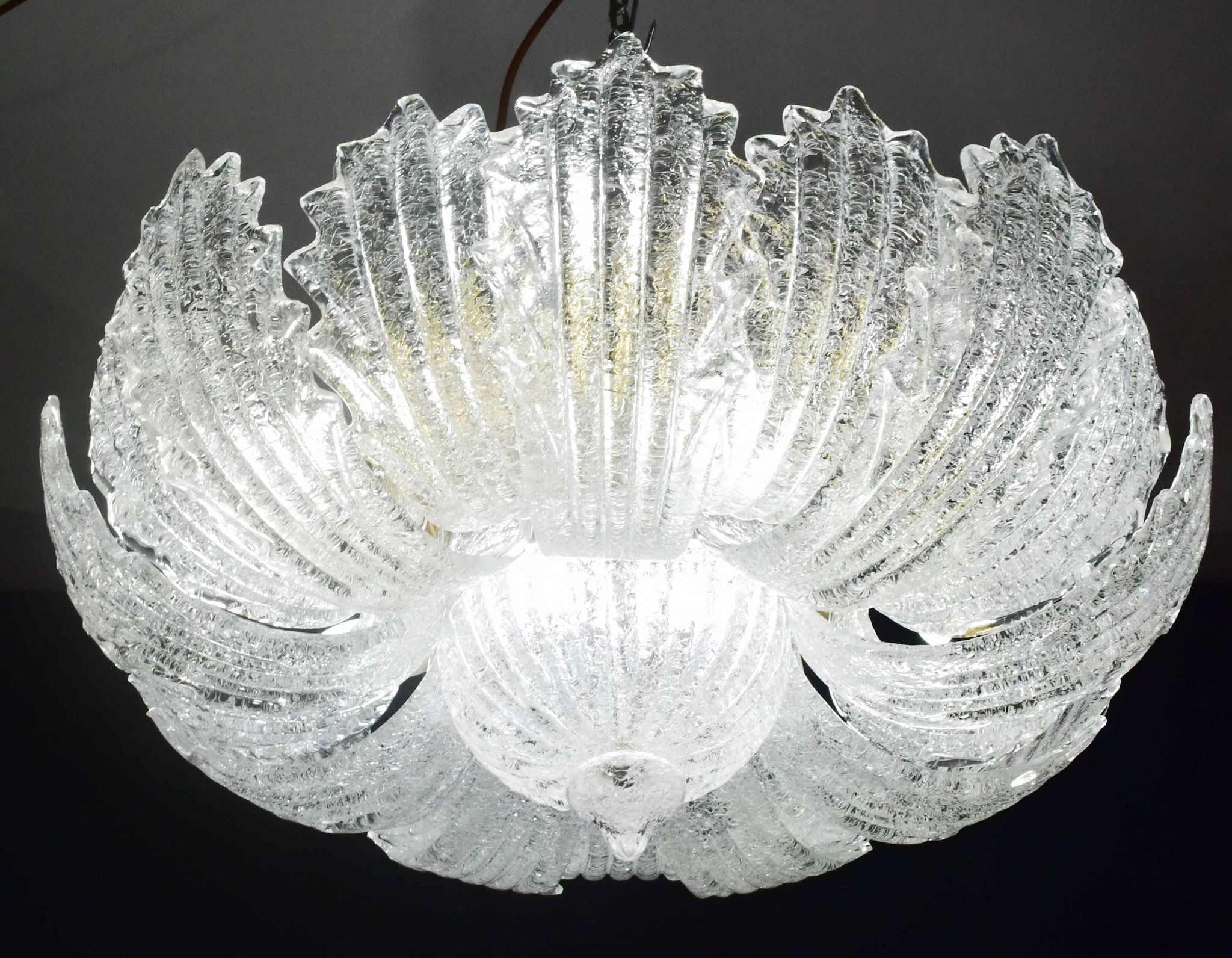 Garda, luxury Italian Murano glass ceiling light or flush mount, 1980s