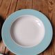 Set of 3 turquoise soup plates L'Amandinoise