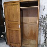 Parisian wardrobe 40/50 old oak patina