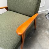Scandinavian khaki armchair