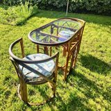 Vintage rattan garden furniture