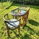 Salon de jardin vintage rotin