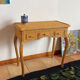 Rattan console desk with curved legs, 1970s