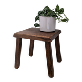 Vintage Table d'appoint Bois massif Chêne Banque de fleurs Table à fleurs Table basse Mid Century ca