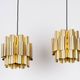 Pair of 2 Danish vintage pendant lamps by Werner Schou, 1960s
