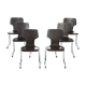 Serie of 6 vintage stackable chairs Pagholz