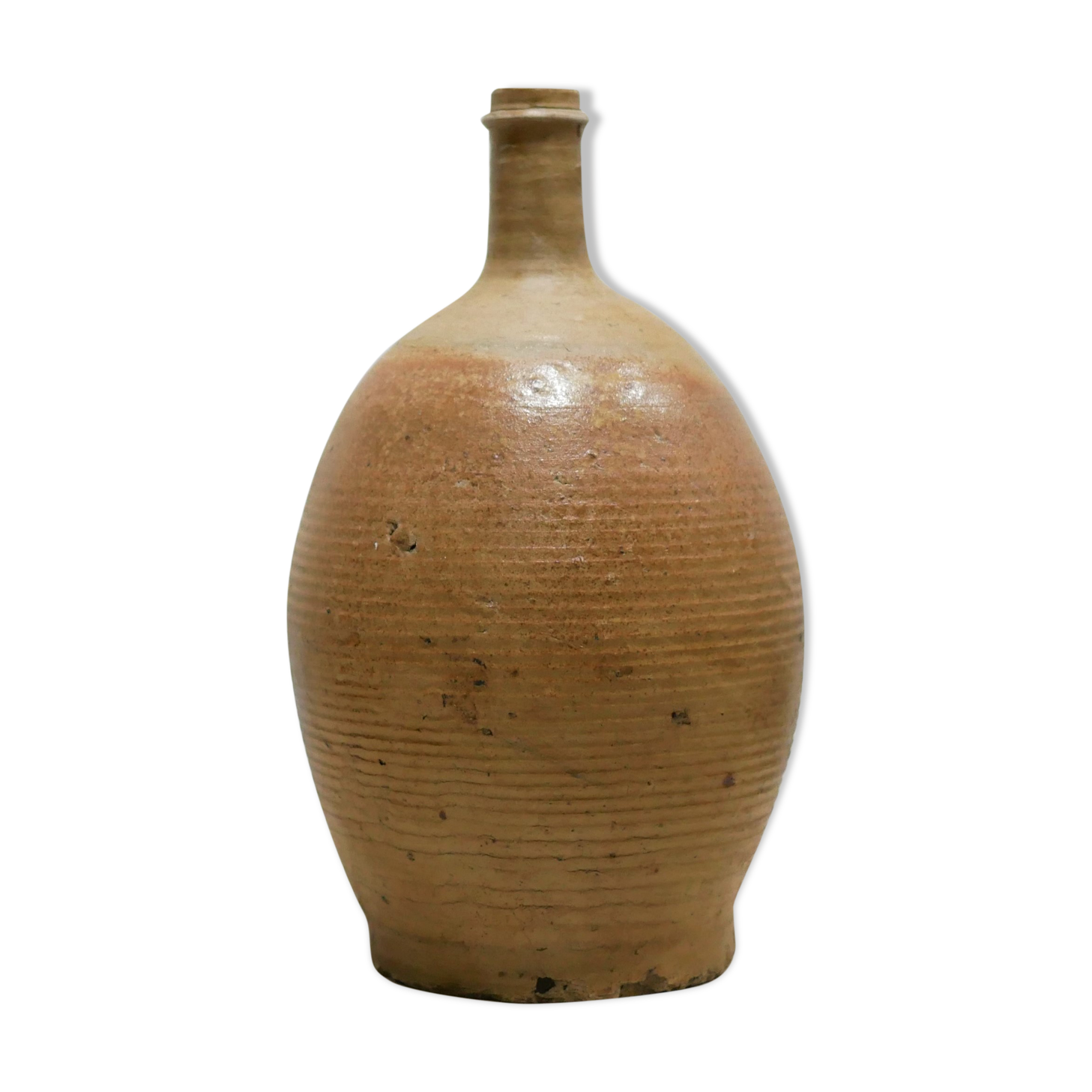 Vintage glazed terracotta jar