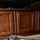 Louis XV 3-door walnut sideboard on plinths