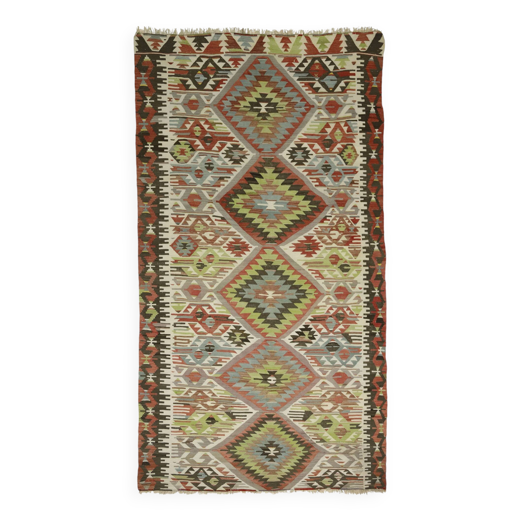 Authentic Vintage Turkish Kilims & Handwoven Rugs – Unique Home Decor Pieces 155x 296 cm
