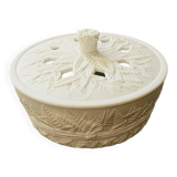 Candy jar in biscuit porcelain signed Bernardaud Limoges