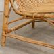 Vintage bamboo and rattan bench from the 1970s.