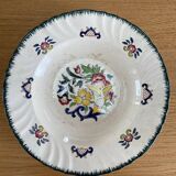 Large deep plate Longwy old Rouen