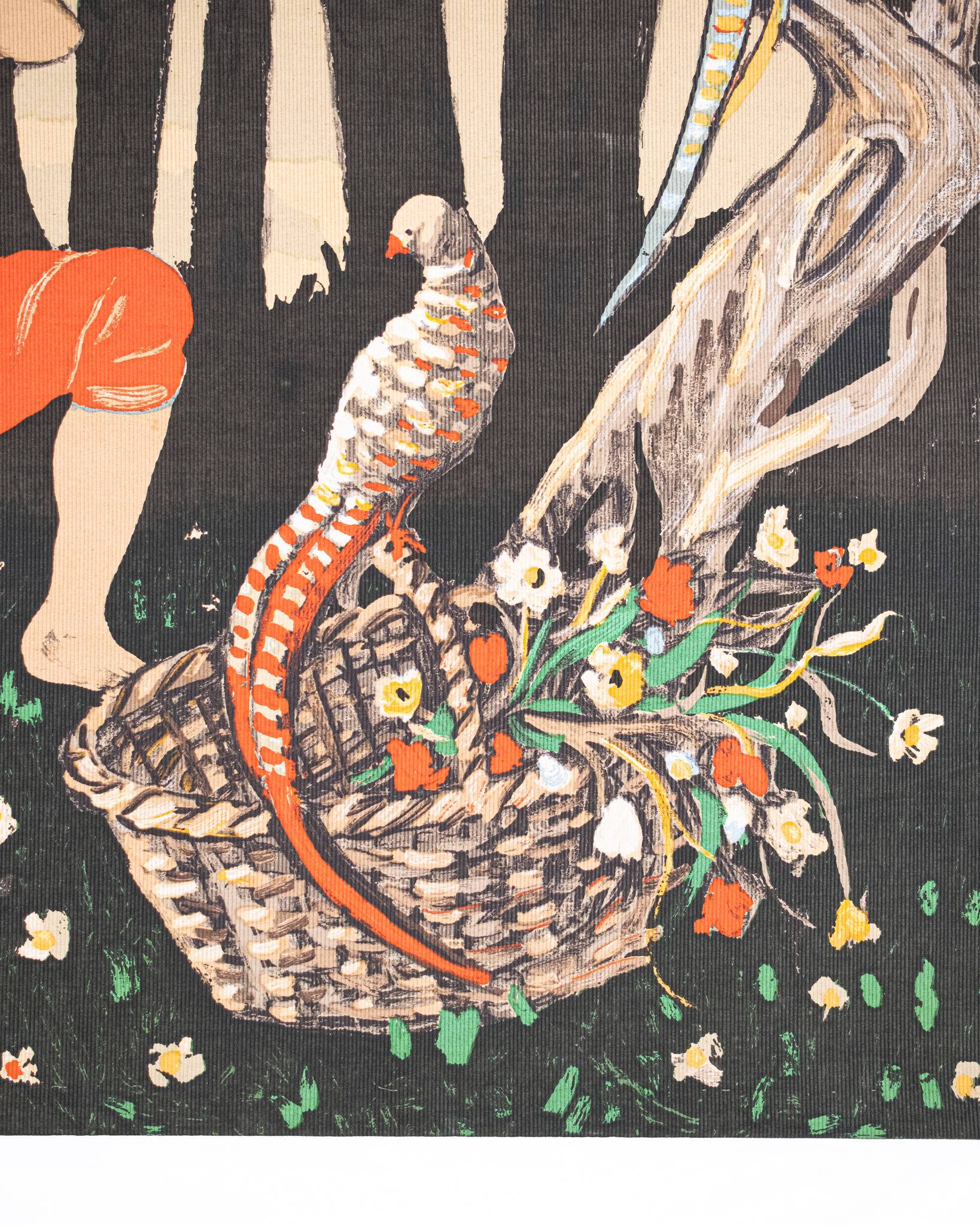 Tapisserie Allégorie du Printemps, imprimée sur toile, France, 1960s