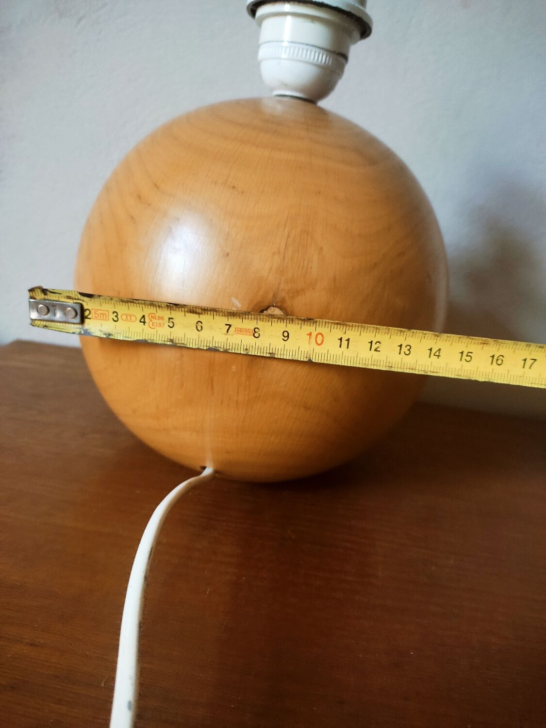 Foot of lamp ball blond wood