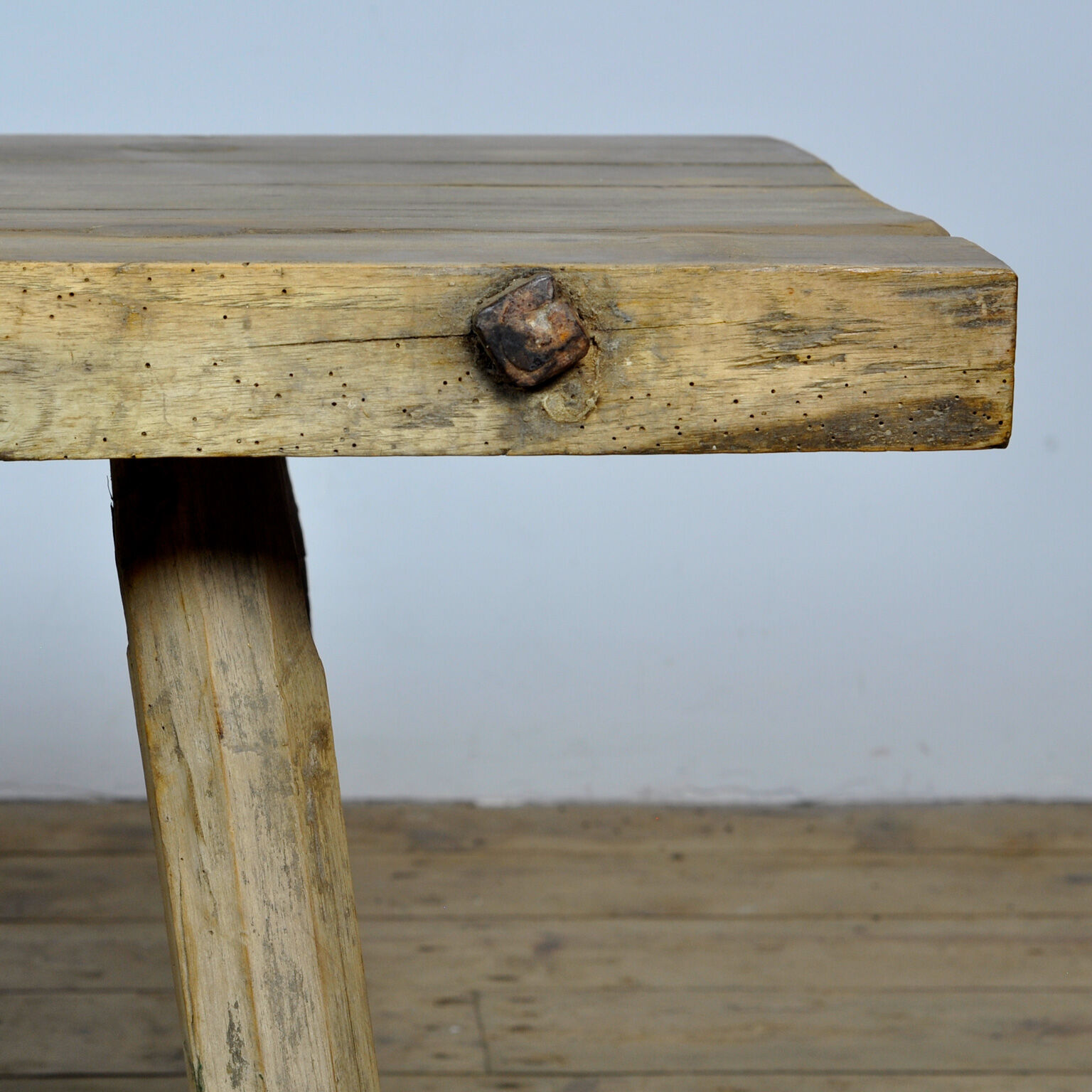 Vintage oak butcher's farmtable, 1930s