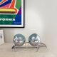 Pair of metal “Eye-ball” spirit lamps