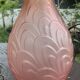 Vase art déco verre moulé dépoli années 30