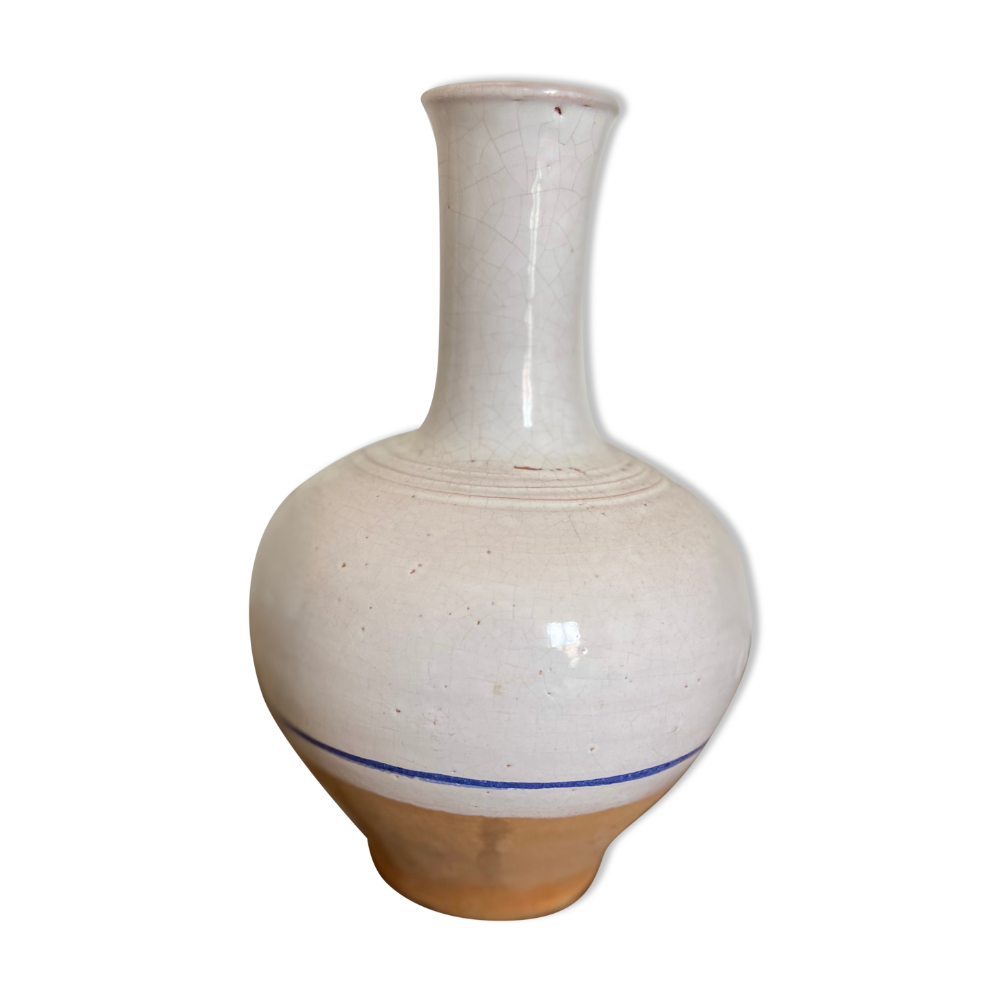 enamelled terracotta vase