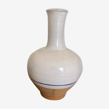 enamelled terracotta vase