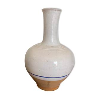 enamelled terracotta vase
