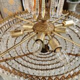 Vintage chandelier 8 lights and brass