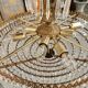 Vintage chandelier 8 lights and brass