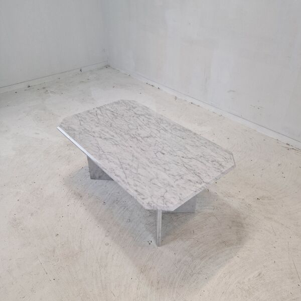 Table basse en marbre italien, années 1980