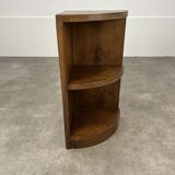 Art Deco corner unit in solid oak, corner cupboard