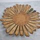 Large vintage golden sunburst mirror 1960s 63cm