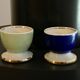 Duo de coquetiers colorés années 50