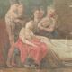 Painting on canvas has decoration of a scene in the Antique Decorative panel nineteenth century
