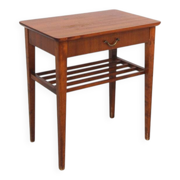 Table de chevet scandinave en acajou, Suède, 1950