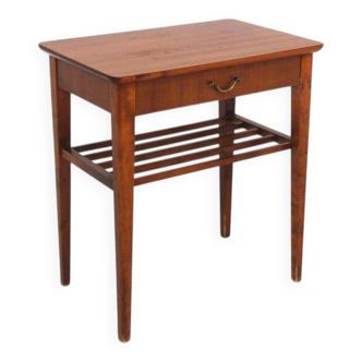 Scandinavian mahogany bedside table, Sweden, 1950
