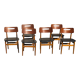 Set de 6 chaises scandinave en teck