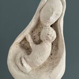 Virgin and child plaster sculpture