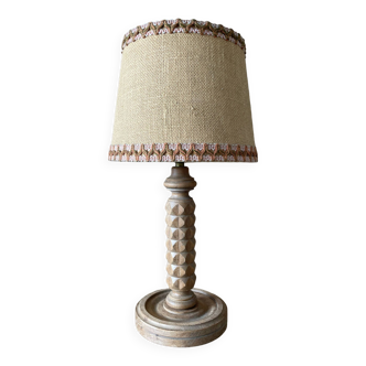 Old wooden table lamp
