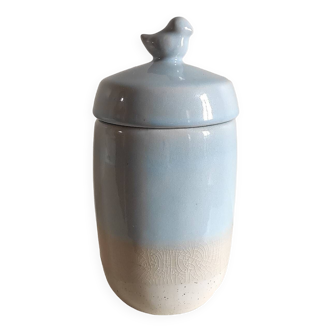 Sky blue glazed ceramic box